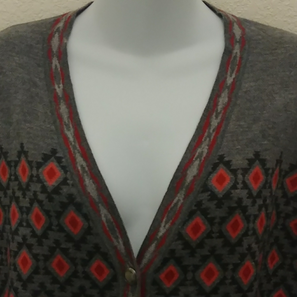 Pendleton Patterned Wool Cardigan Sweater - image 2